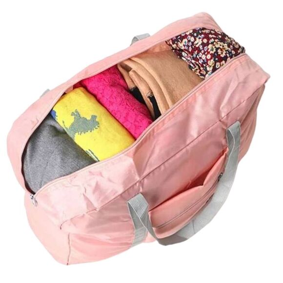 NWT Pink/Gray Carry-On Travel Bag Overnight Hospital Weekend Leisure Gym Duffle - Picture 3 of 6